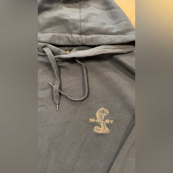 Oura Blue Hoddie Sweater with Shelby Cobra Embroidered Logo - Picture 11 of 11